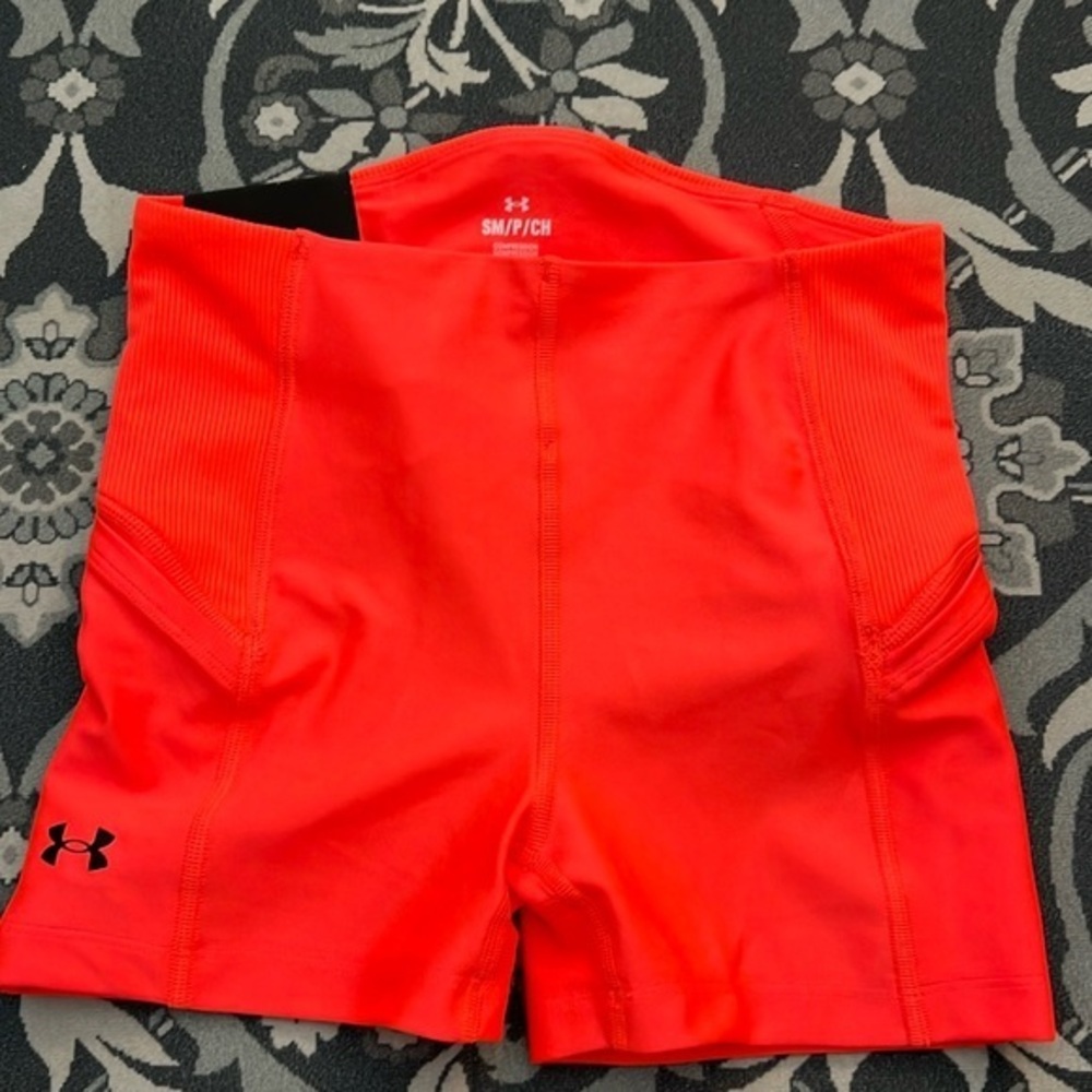 Under Armour compression shorts new SM orange